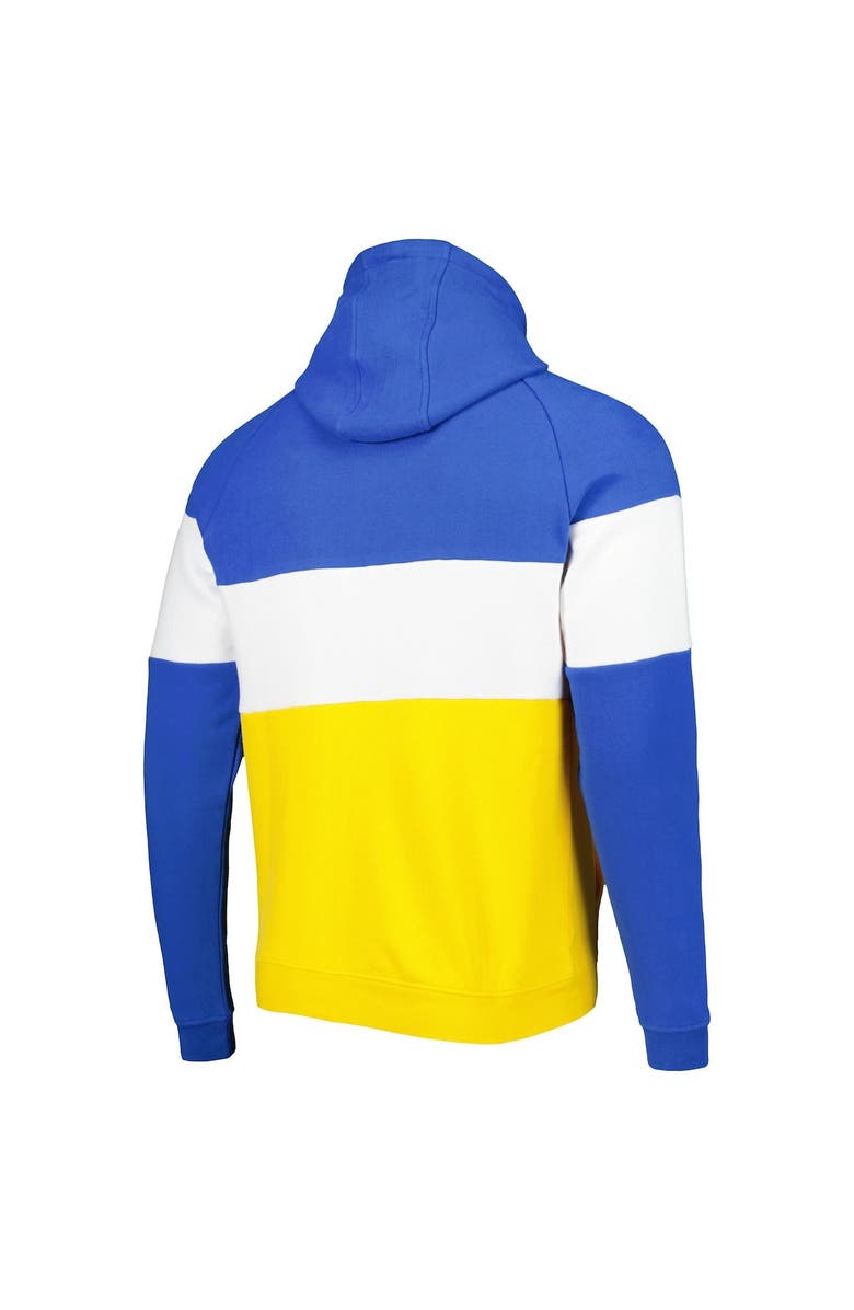 New Era Men's New Era Gold/Royal Los Angeles Rams Colorblock Current Pullover Hoodie, Alternate, color, Gold
