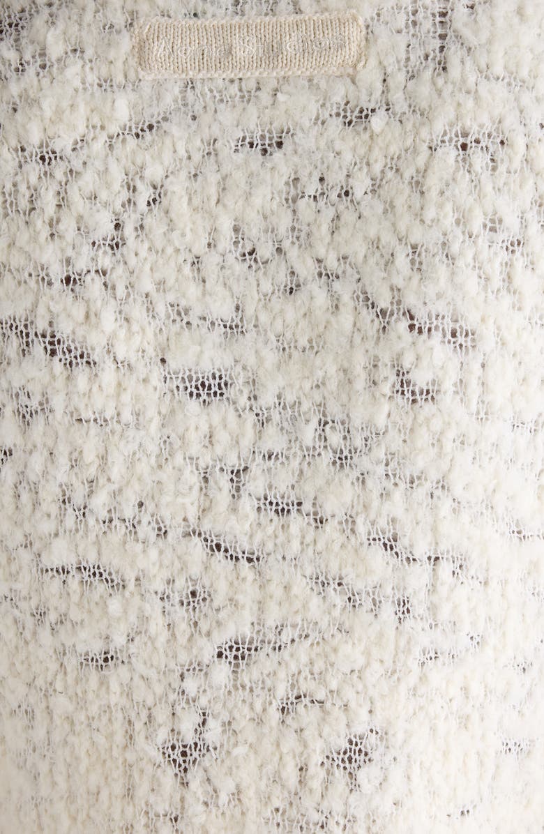 Acne Studios Kitsari Textured Wool Blend Cardigan, Alternate, color, White