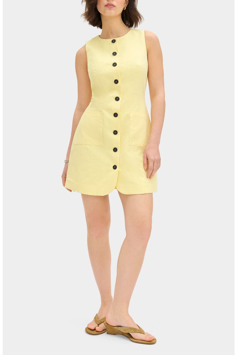 Leah Sleeveless Sheath, Main, color, BUTTER YELLOW