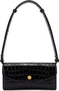 Veronica Beard Croc Embossed Leather Crossbody Wallet