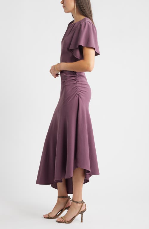 Chelsea28 Asymmetric Crepe Maxi Dress In Purple