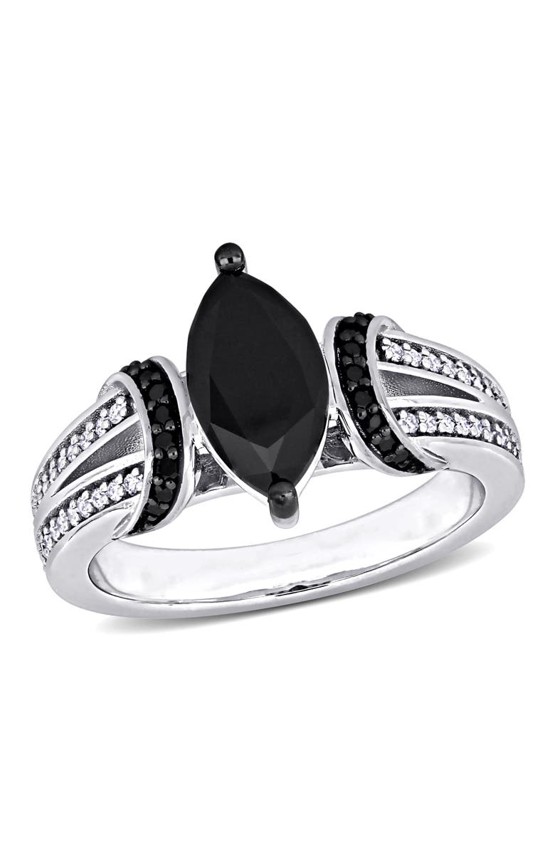 Julianna B. Black & White Diamond Marquise Ring 14k, Main, color, Diamond