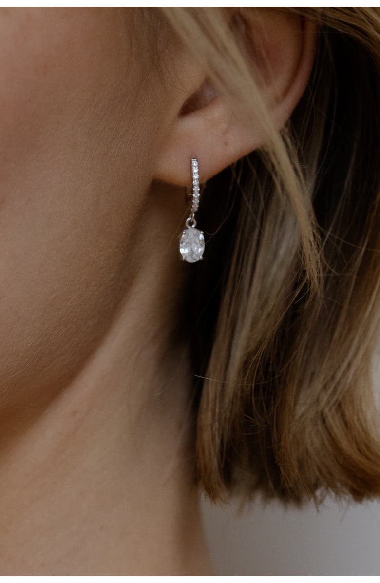 Untamed Petals Duchess Crystal Drop Earrings, Alternate, color, Silver