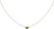 Bearfruit Jewelry Sterling Silver 18k Gold Plated Priscilla Emerald Necklace Statement