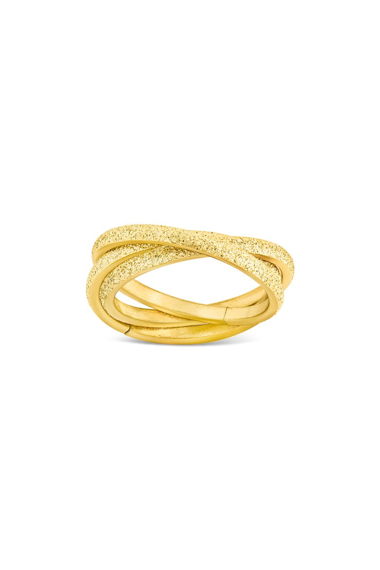 Edith Textured Triple Roll Ring, Main, color, GOLD