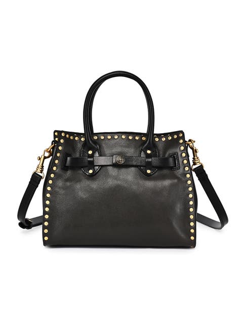 Westland Genuine Leather Studded Mini Tote
