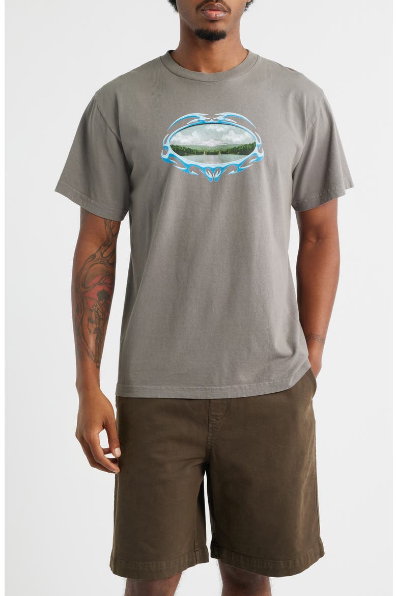 Escape Graphic T-Shirt, Main, color, ASH