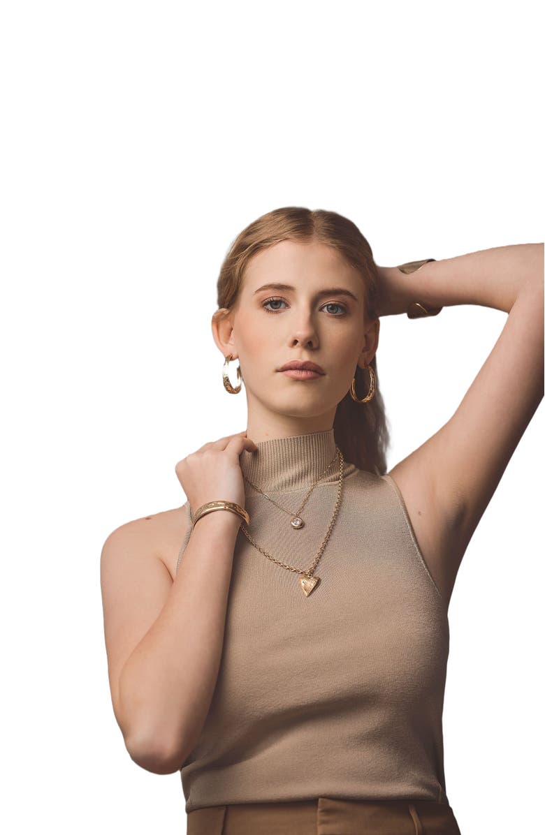 Collection 1304 Halo Bronze Earrings, Alternate, color,