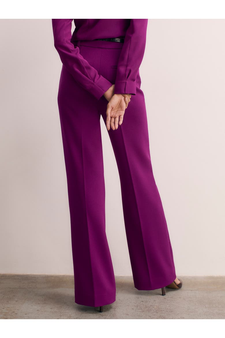 Alzira Sculpt Crepe Pants, Alternate, color, Purple