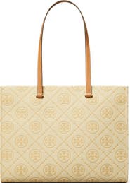 Tory Burch T Monogram Debossed Pebble Leather Tote