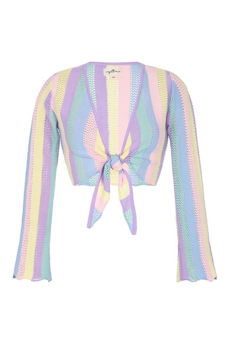 Paloma Multicolor Cover-Up Crop Sweater, Alternate, color, LAVANDER MULTICOLOR