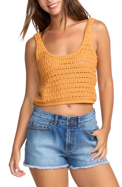 Open Stitch Crop Sweater Tank