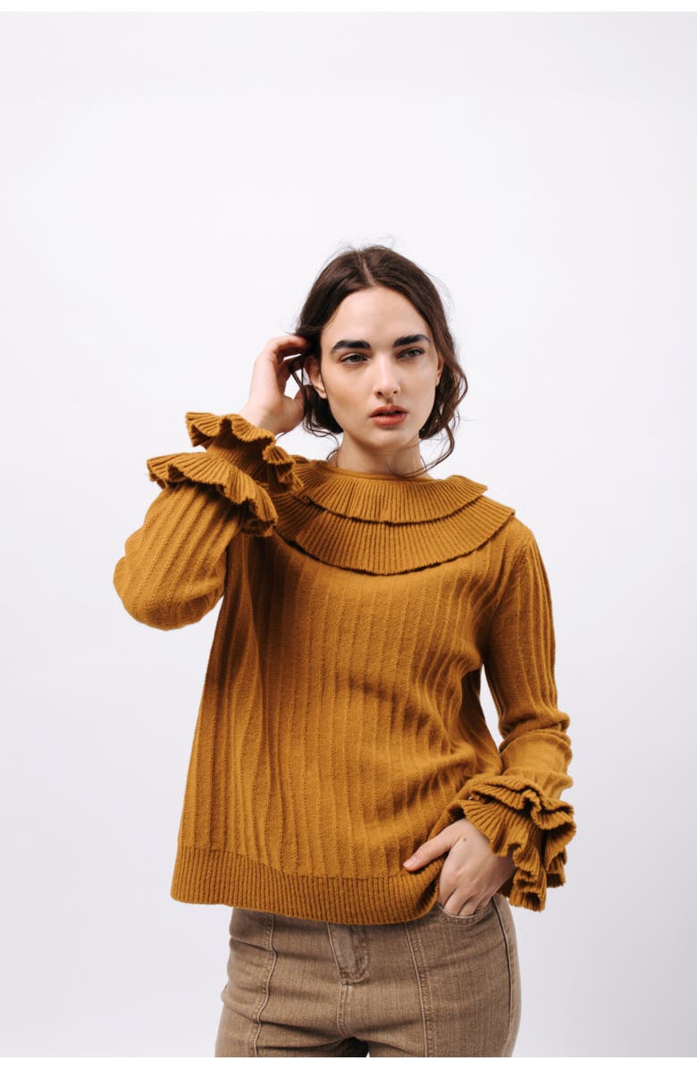 Margo Baridon Tita Sweater, Alternate, color, Camel
