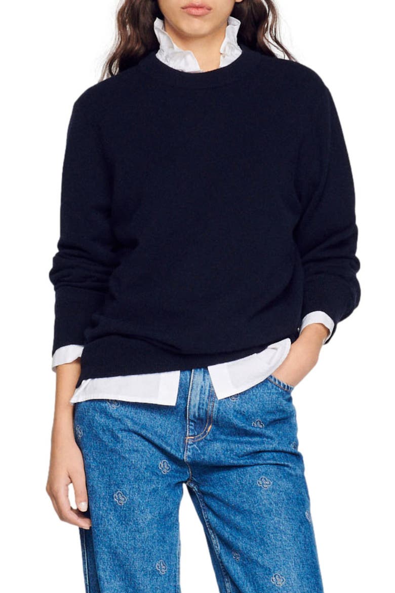Cashmere sweater, Main, color, NAVY