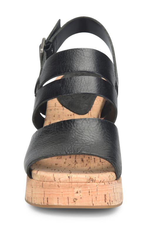 Kork-ease ® Maxi Sandal In Black Leather