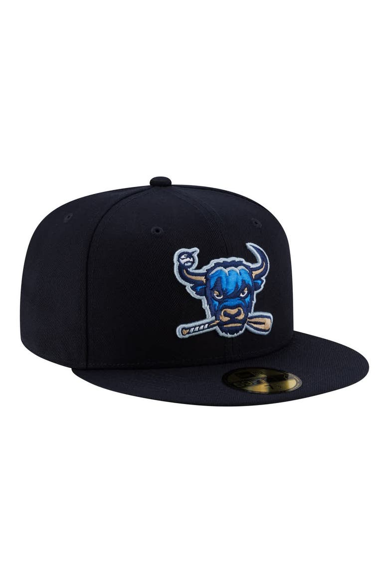 Men's New Era  Navy Salem Ridge Yaks Authentic Collection 59FIFTY Fitted Hat, Alternate, color, Navy