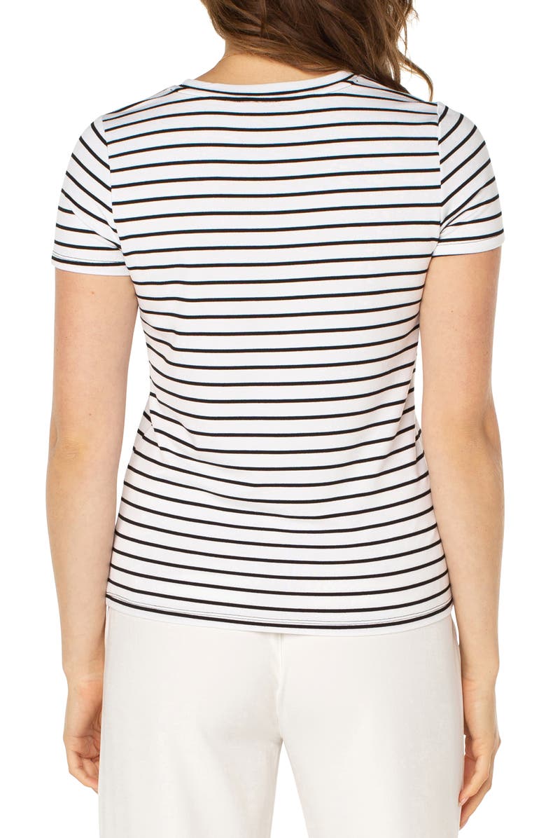 Liverpool Stripe French Terry T-Shirt, Alternate, color, White/ Black Stripe