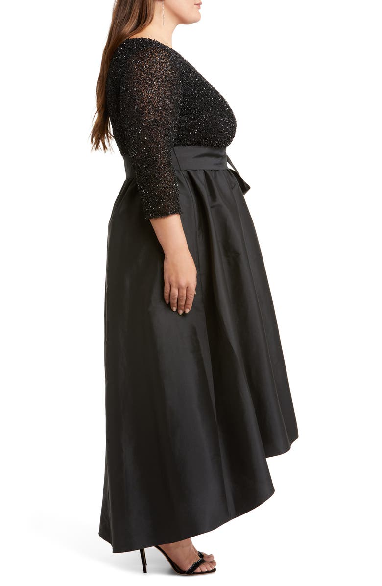 Pisarro Nights Sequin Bodice Taffeta Gown, Alternate, color, 