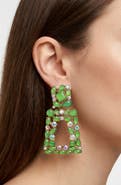 JARDIN Mosaic Stone Statement Drop Earrings