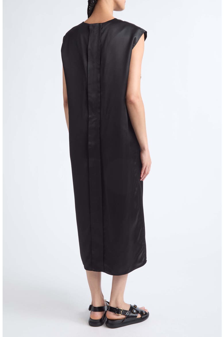 Crimson Flow Sequin Stripe Midi Dress, Alternate, color, 00N99 BLACK