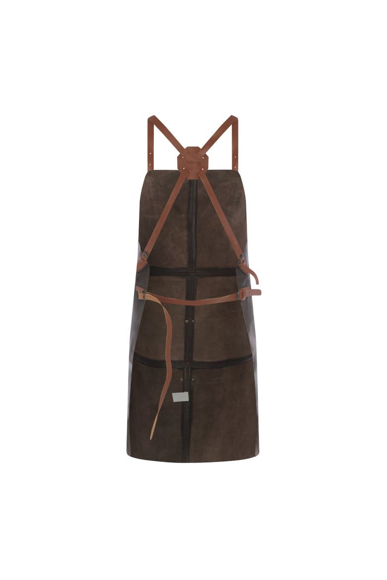 Work Apron, Alternate, color, Brown