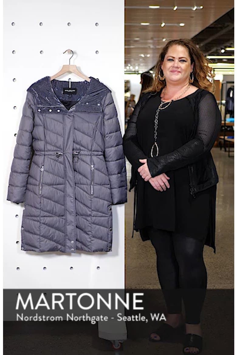 Velvet Trim Quilted Coat video