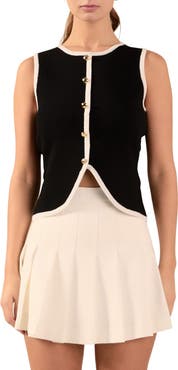 Endless Rose Contrast Knit Vest