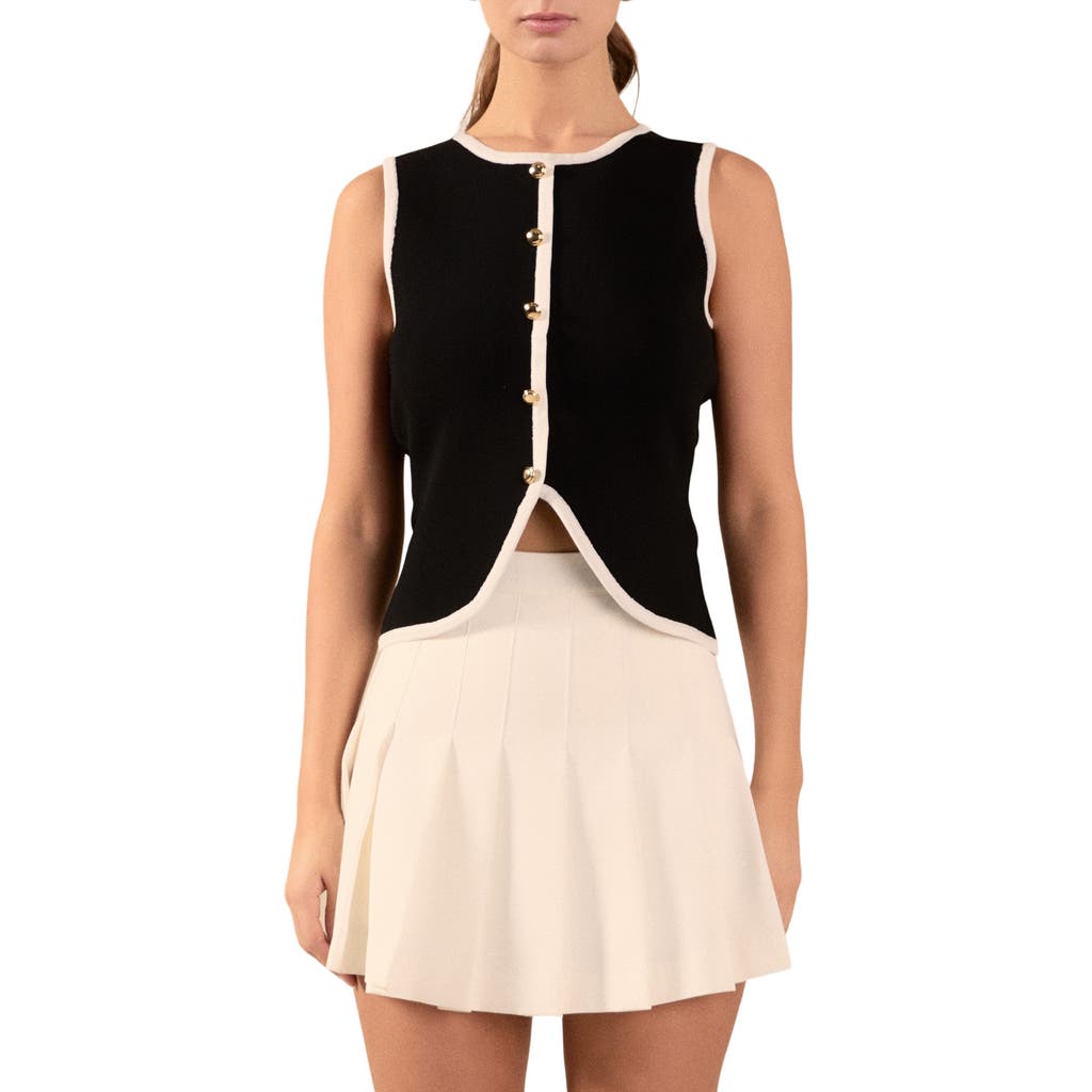 Endless Rose Contrast Knit Vest