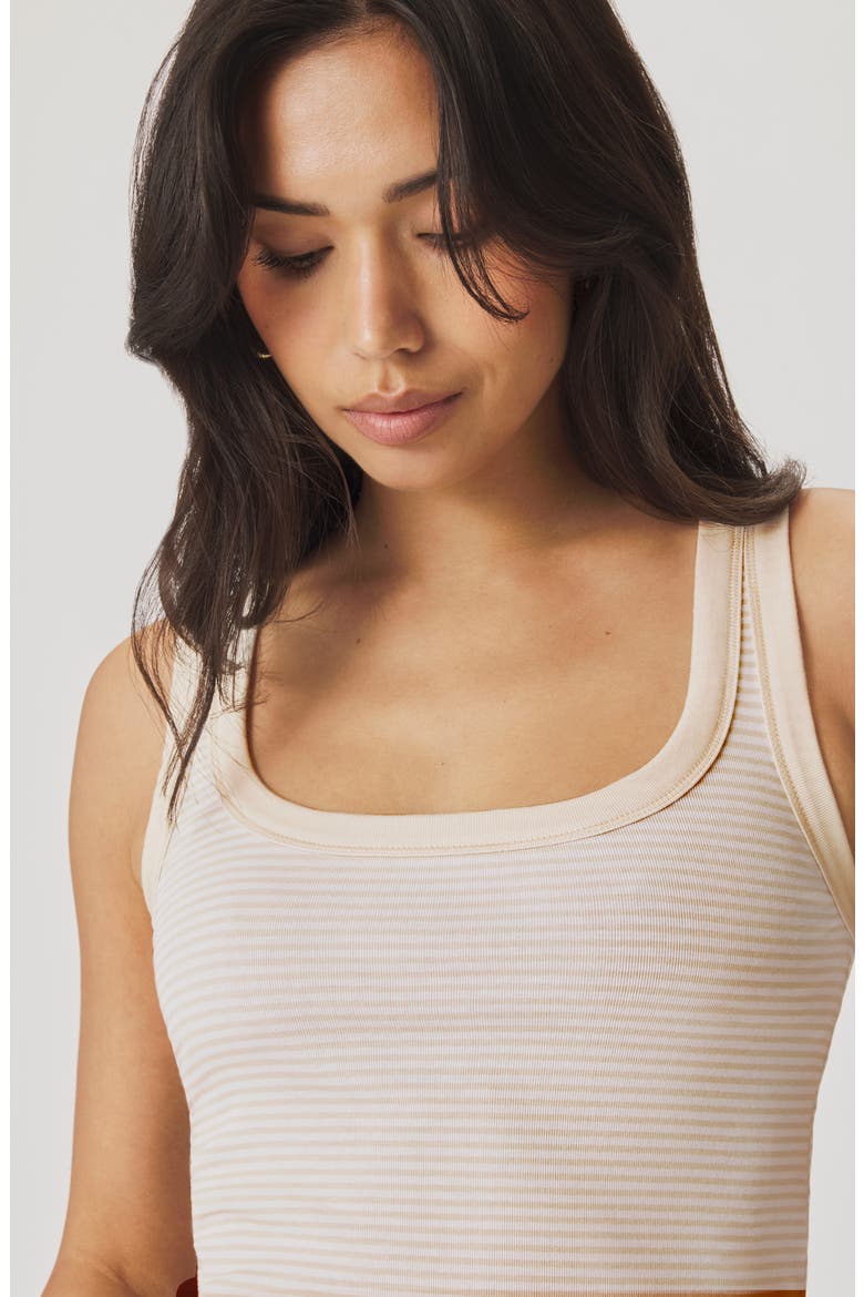 Josie Stripe Tank, Alternate, color, FAWN BEIGE/ WHITE