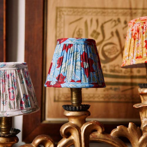 Sophie Williamson Design Chandelier Lampshade Geraldine In Blue