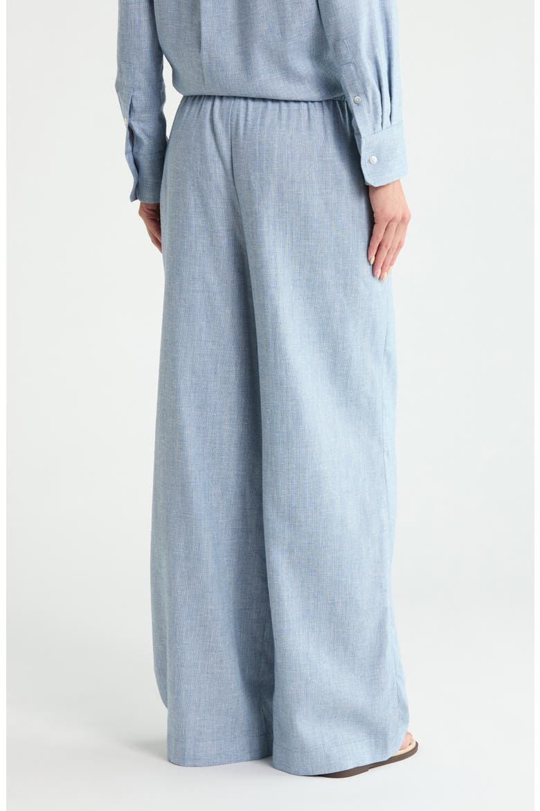 Free Flow Linen Blend Drawstring Pants, Alternate, color, CERULEAN BLUE
