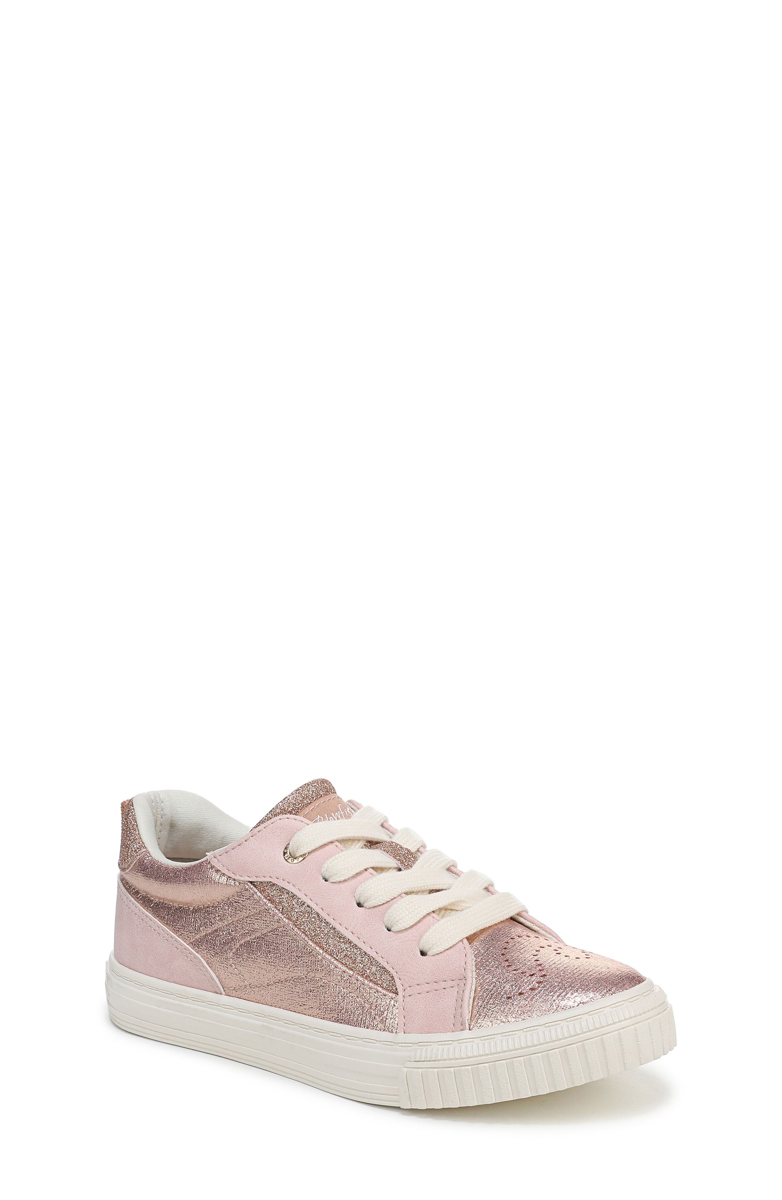 Blowfish Malibu Kids' Aly Sneaker, Main, color, Blush Shimmer Faux Leather
