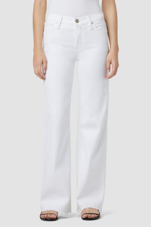 Shop Hudson Jeans Rosie High-rise Wide Leg Ankle In White Lily