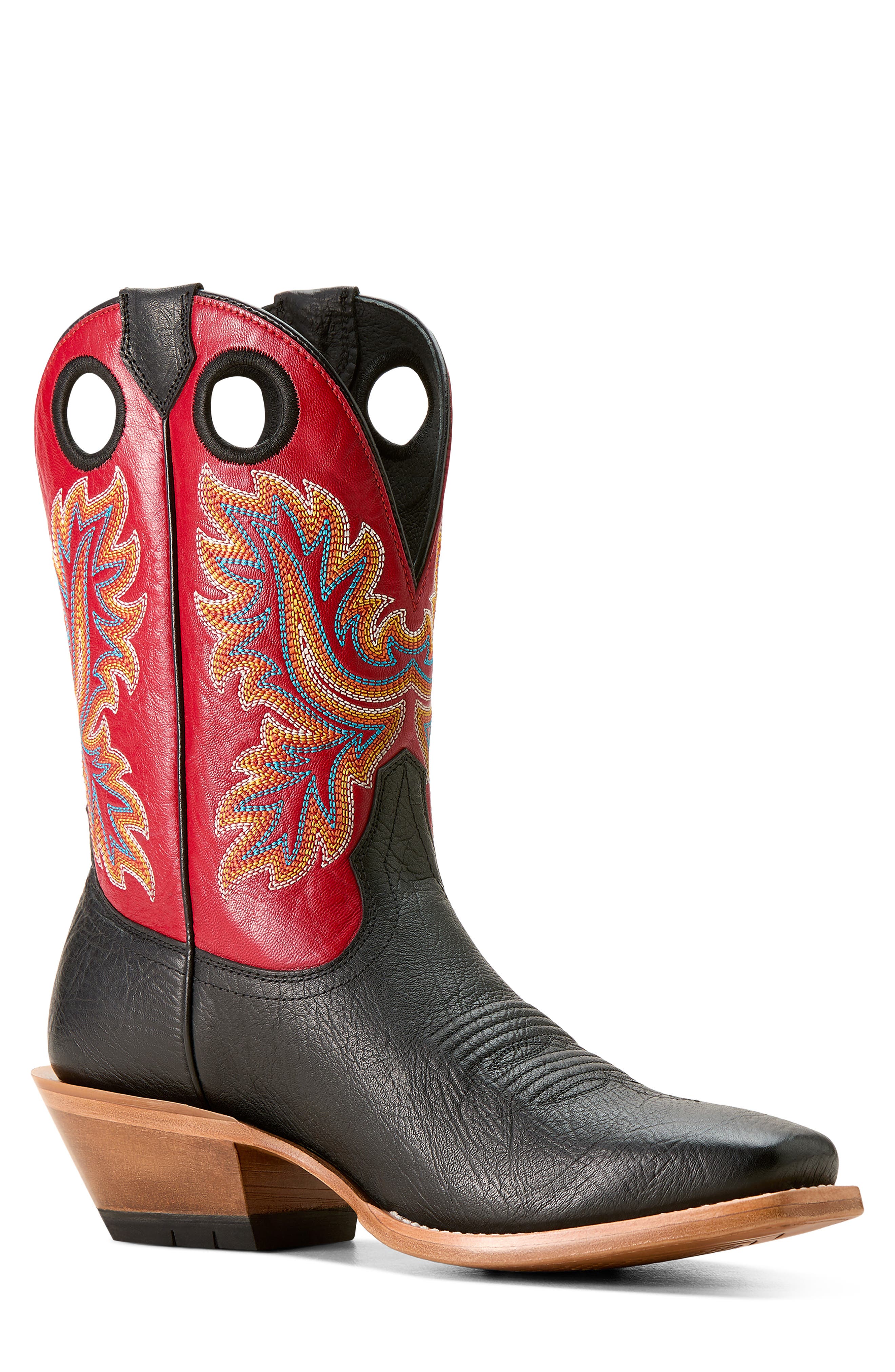 Bronc Stomper Western Boot, Main, color, BLACK