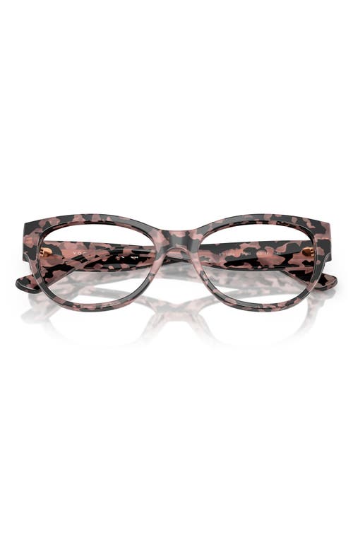 Vogue 51mm Cat Eye Optical Glasses In Pink Tortoise