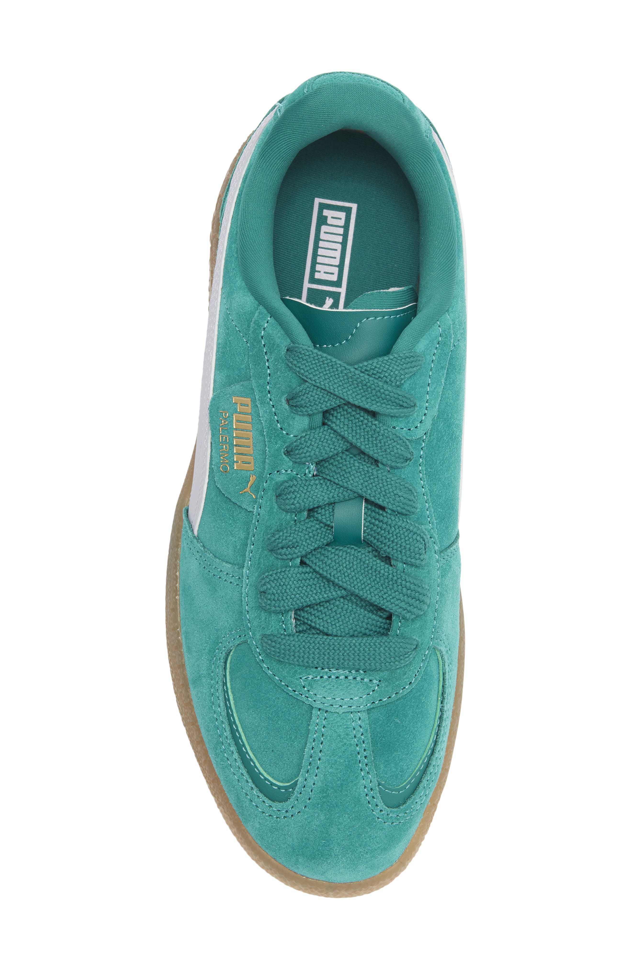 PUMA Palermo Moda Xtra Gum Rubber Sneaker, Alternate, color, Wild Green/ Lilac Crush