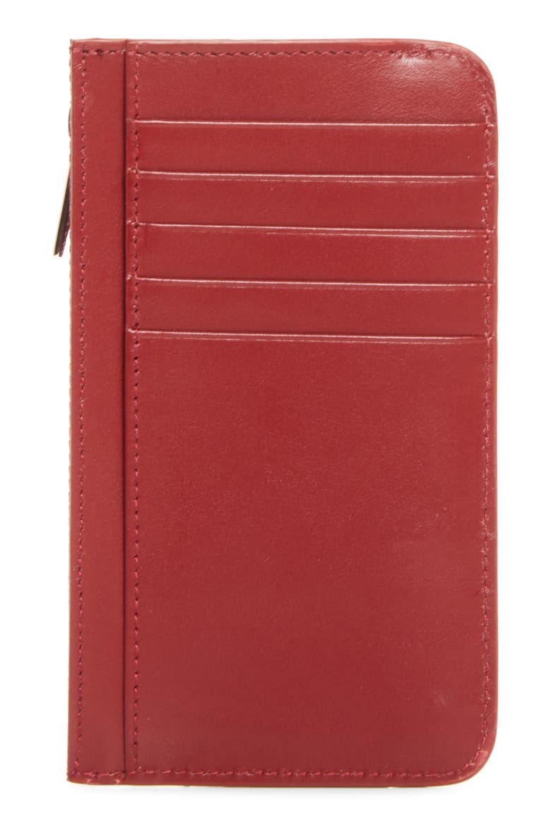 Bettina Leather Zip Card Case, Alternate, color, R959 EMPIRE/ SILVER