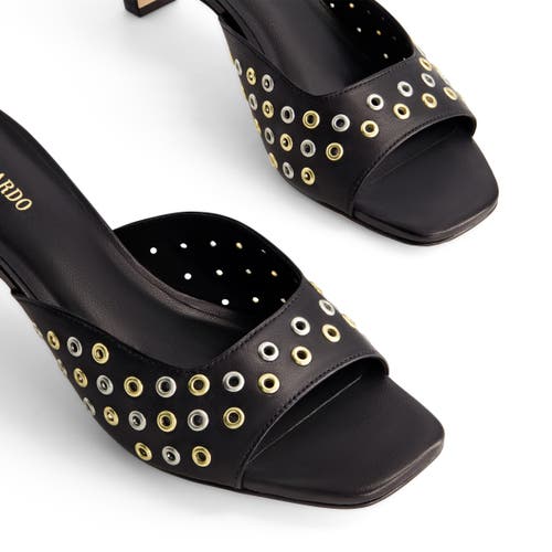 Bernardo Footwear Cenza Grommet Kitten Heel Mule