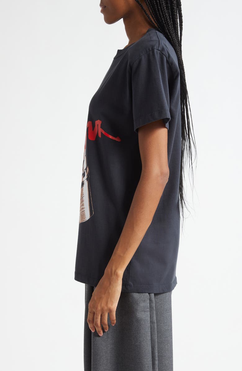 Vaquera Lipstick Cotton Graphic T-Shirt, Alternate, color, Faded Black 1