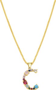 Adornia CZ Initial Pendant Necklace