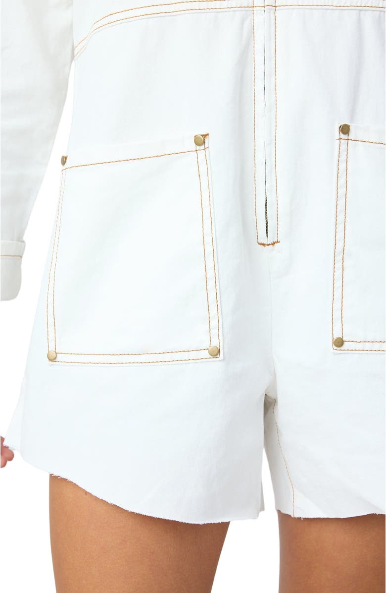 TT Studios Madi Utility Romper, Alternate, color, White St.