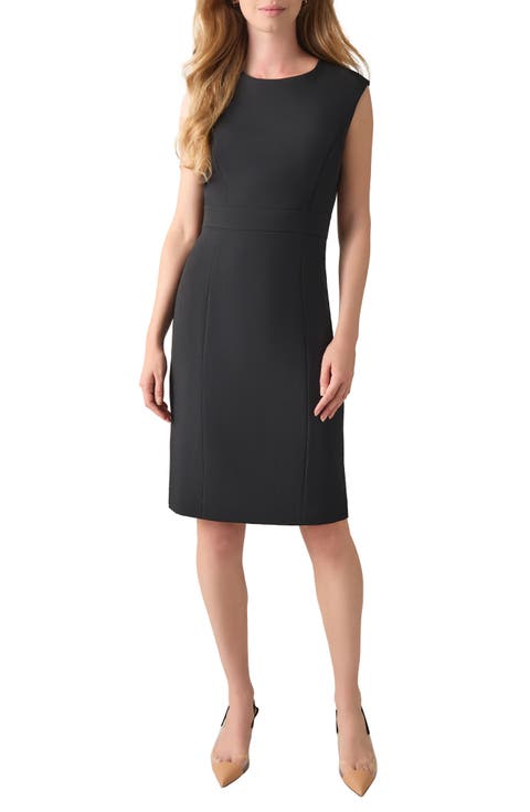 Waistband Seam Detailing Sheath Dress (Regular & Petite)