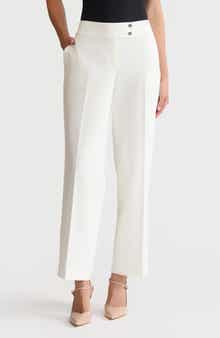 KASPER Flat Front Wide Leg Pants