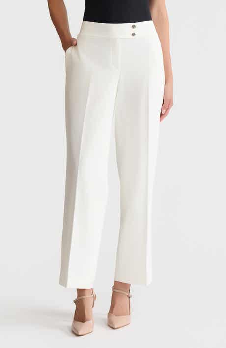 KASPER Flat Front Wide Leg Pants