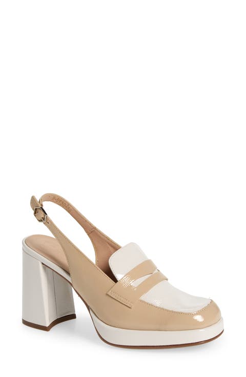 Amelia Block Heel Leather Pump (Women)