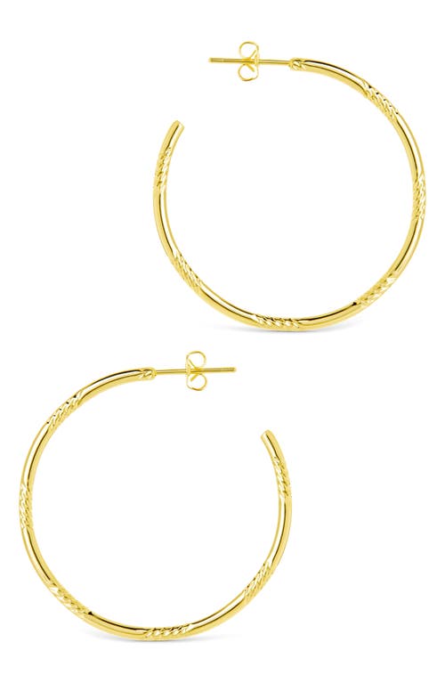 Sterling Forever Sierra Thin Hoop Earrings