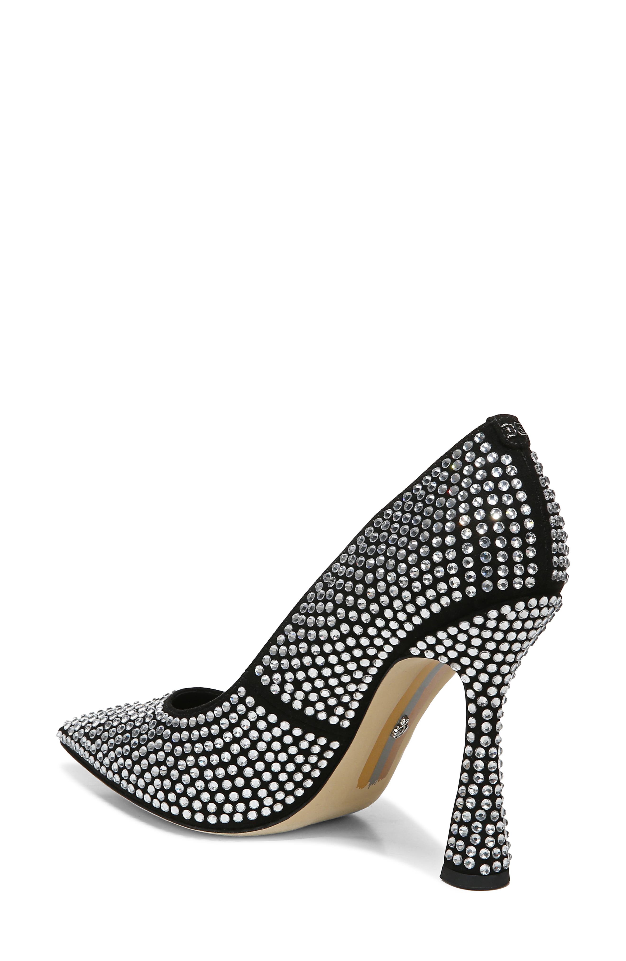 Sam Edelman Antonia Glitz Crystal Fluted Heel Pump, Alternate, color, 