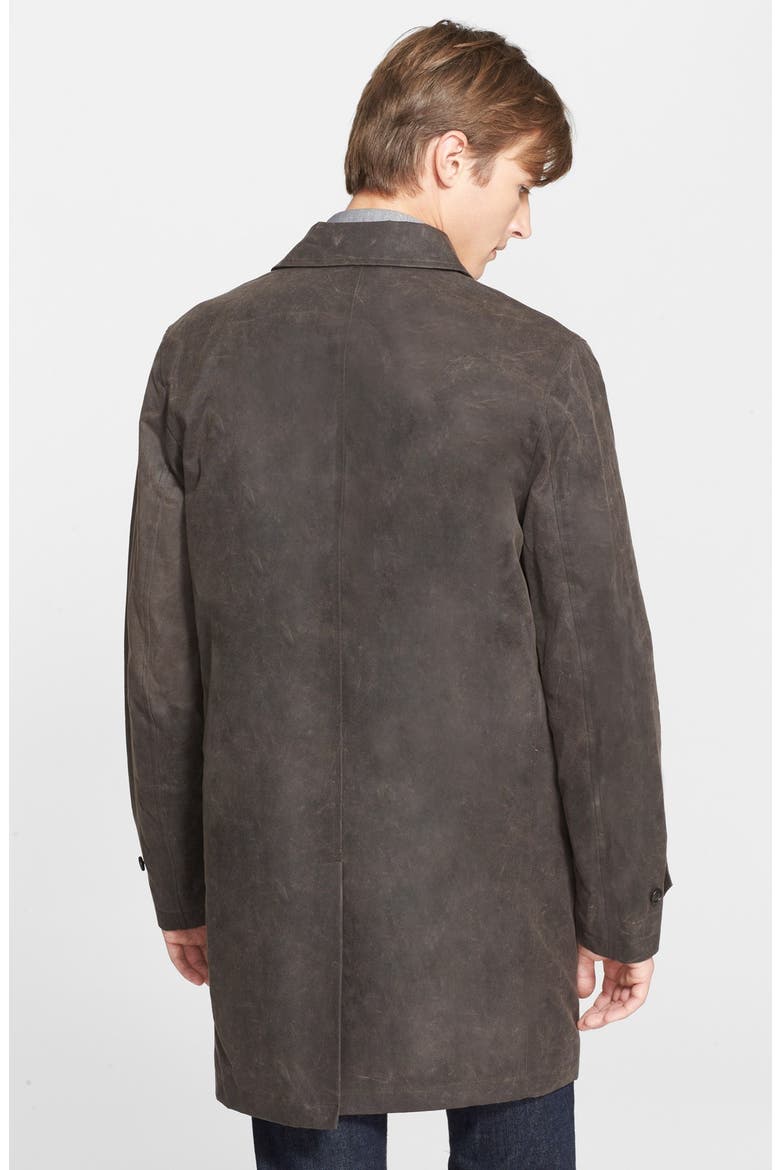 'Waxwear' Water Resistant Waxed Canvas Trench Coat, Alternate, color, CHOCOLATE