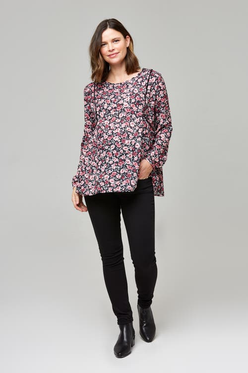 Nom Maternity Stella Long Sleeve Maternity Top In Multi