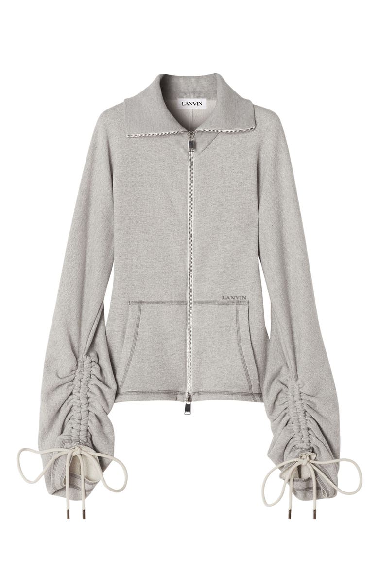 Lanvin Cotton Jersey Jacket, Main, color, Heather Grey